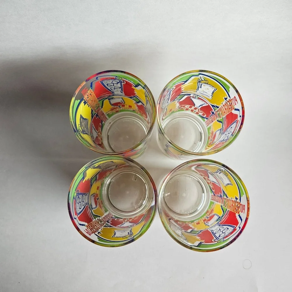 Vintage Seagrams Mix It Up Highball Glasses Set of 4 Pop Art 90s Barware Canada